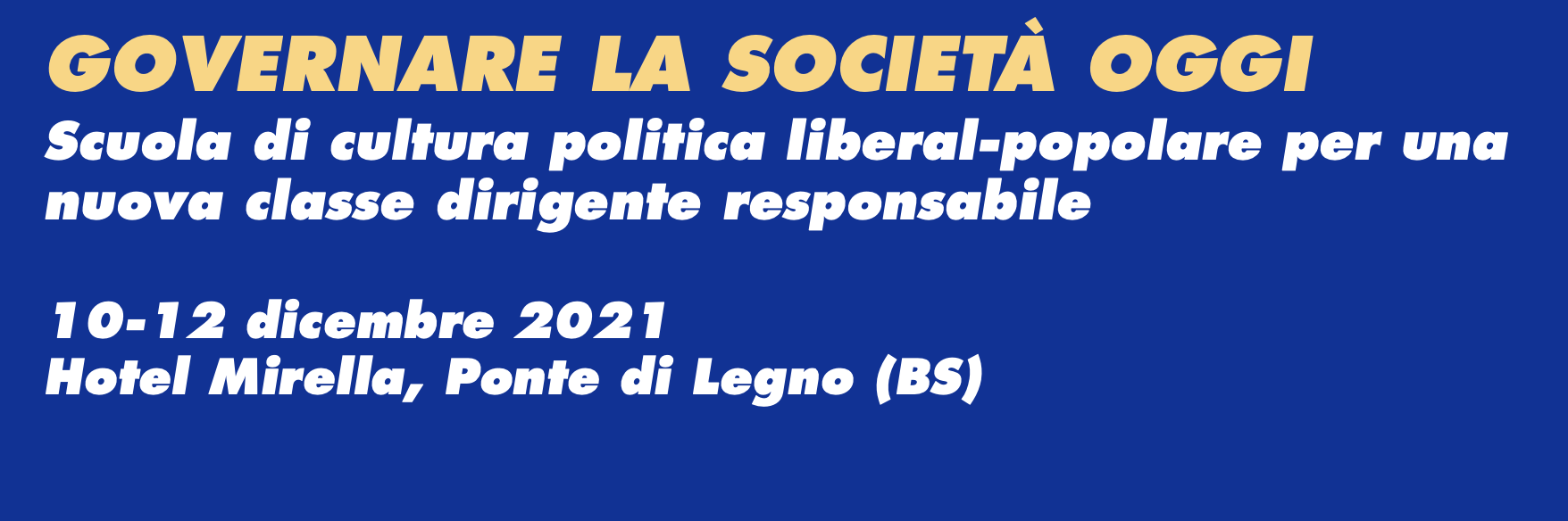 Governare la società oggi